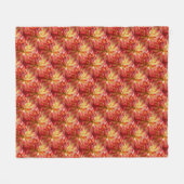 Red Dahlia Blume Nattern Muster Fleecedecke (Vorderseite (Horizontal))