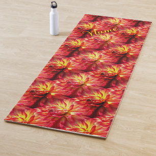 Red Dahlia Blume Natur Personalisiert Yogamatte