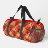 Red Dahlia Blume Pattern Personalisiert Duffle Bag (Rechte Ecke)