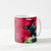Red Dahlia Blume Personalisiert Kaffeetasse (VorderseiteRechts)