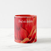 Red Dahlia Blume Personalisiert Zweifarbige Tasse (Mittel)