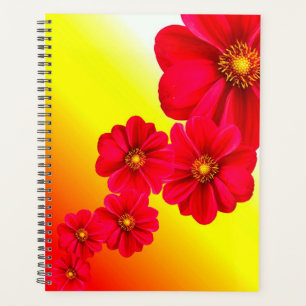 Red Dahlia Blume Planer