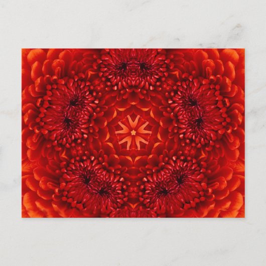 RED DAHLIA BLUME POSTKARTE (Vorderseite)