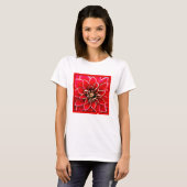 Red Dahlia, digitale Kunst T-Shirt (Vorne ganz)