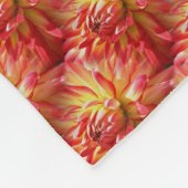 Red Dahlia Flower Nature Pattern  Fleecedecke (Ecke)