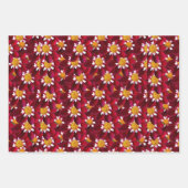 Red Dahlia Geschenkpapier Set (Vorderseite)