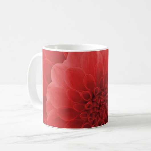 Red Dahlia Kaffeetasse (Vorderseite Links)
