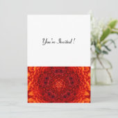 RED DAHLIA, leuchtend Schwarz-weiß Einladung (Stehend Vorderseite)