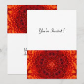 RED DAHLIA, leuchtend Schwarz-weiß Einladung (Vorne/Hinten)