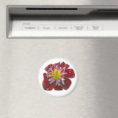 Red Dahlia Magnet (In Situ (Geschirrspüler))