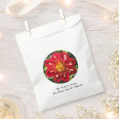 Red Dahlia mit Bee Pair - White Fevor Bag Geschenktütchen (Ausgeschnitten)