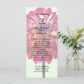 Red Dahlia mit gelbem Hochzeitsprogramm gestrichen Programm (Stehend Vorderseite)