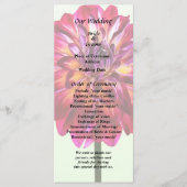 Red Dahlia mit gelbem Hochzeitsprogramm gestrichen Programm (Vorderseite)