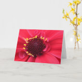 Red Dahlia Nah-up Karte (Gelbe Blume)