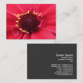 Red Dahlia Nah-up Visitenkarte (Vorne/Hinten)