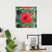 Red Dahlia Pflanze Poster (Heimbüro)