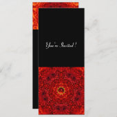 RED DAHLIA, RUBY, leuchtend schwarz Einladung (Vorne/Hinten)