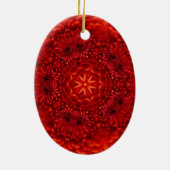 RED DAHLIA RUBY MONOGRAM KERAMIK ORNAMENT (Hinten)