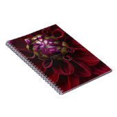 Red Dahlia Spiral Notebook Notizblock (Rechte Seite)