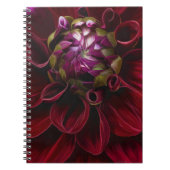 Red Dahlia Spiral Notebook Notizblock (Vorderseite)