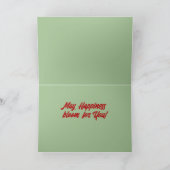 Red Dahlia und Bumblebee Floral Geburtstag Karte (Innenseite)