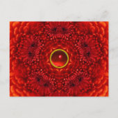 RED DAHLIA UND RUBY GEMSTONE Floral Postkarte (Vorderseite)