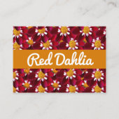 Red Dahlia Visitenkarte (Vorderseite)