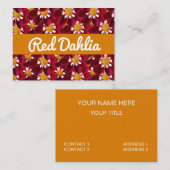 Red Dahlia Visitenkarte (Vorne/Hinten)