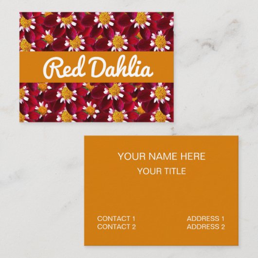Red Dahlia Visitenkarte (Vorne/Hinten)