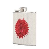Red Dahlia Watercolor Illustration Flachmann (Links)