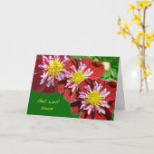 Red Dahlia wird bald gut Karten (Gelbe Blume)