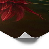 Red Dahlias Blume Art Print Poster (Ecke)