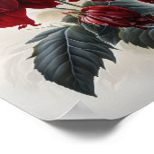 Red Dahlias Blume Art Print Poster (Ecke)