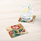 Red Dahlias Gold Untersetzer Set (Vor Ort)