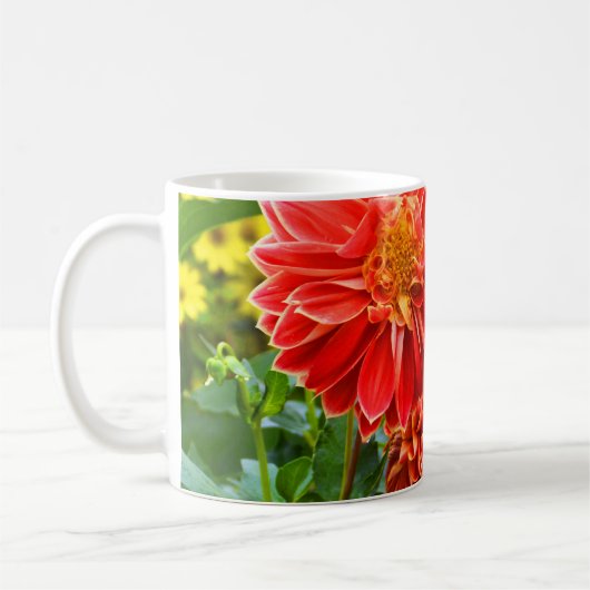 Red Dahlias Kaffeetasse (Links)