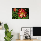 Red Dahlias Poster (Heimbüro)
