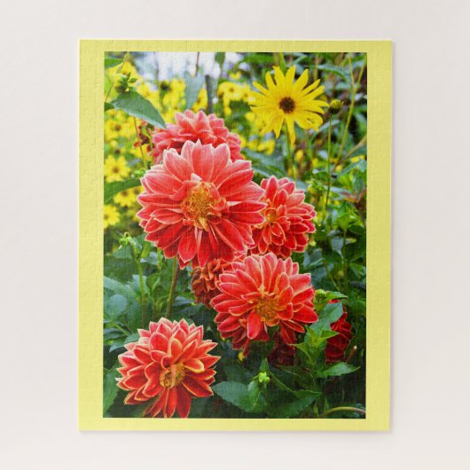 Red Dahlias Puzzle (Vertikal)