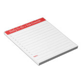Red Daily Task Checkliste - Aufgabenliste Notizblock (angewinkelt)