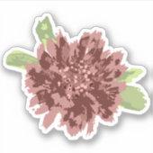 Red Daisies Frame. Aufkleber (Vorderseite)