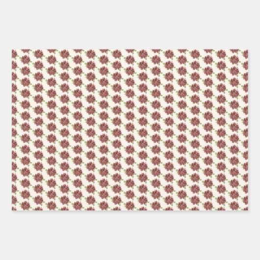 Red Daisies Frame. Geschenkpapier Set (Vorderseite 3)