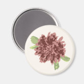 Red Daisies Frame. Magnet (Vorderseite/Rückseite)