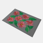 Red Daisies Fußmatte (Schrägansicht)