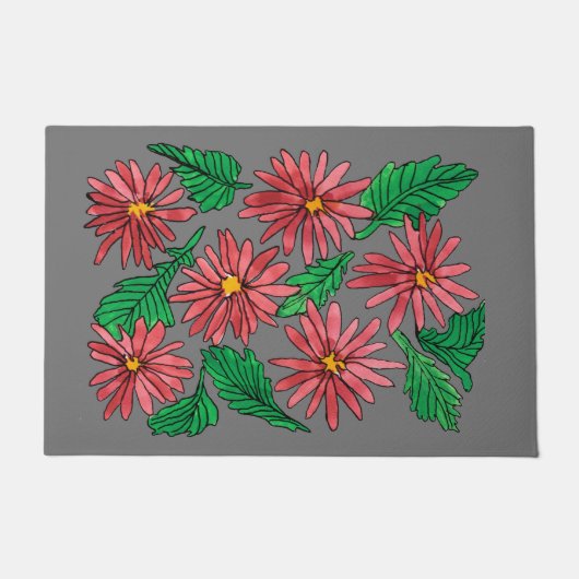 Red Daisies Fußmatte (Vorderseite)