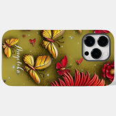 Red Daisies Gold Butterfells Personalisierter Name Case-Mate iPhone Hülle (Rückseite (Horizontal))