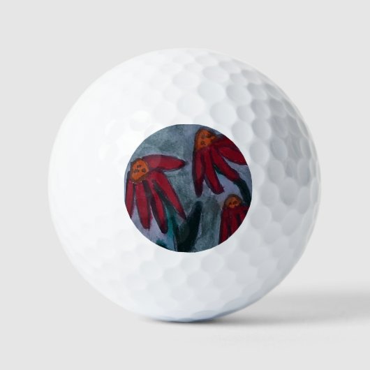 Red Daisies Golfball (Vorderseite)