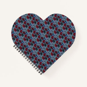 Red Daisies Heart Notebook Notizblock