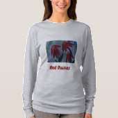 Red Daisies Long Sleeve T - Shirt (Vorderseite)