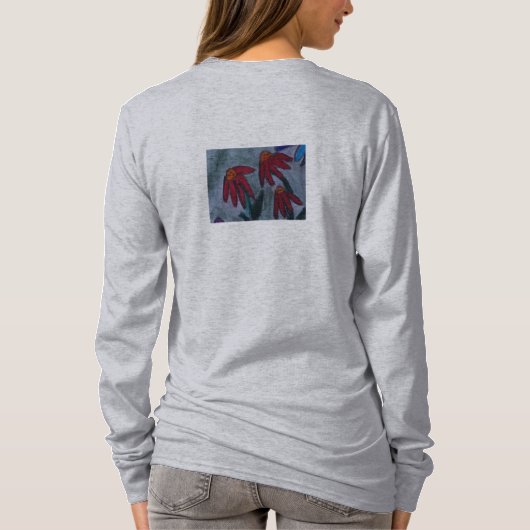 Red Daisies Long Sleeve T - Shirt (Rückseite)
