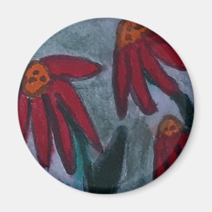Red Daisies Magnet