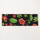 Red Daisies mit Blätter Muster Yogamatte (Rückseite (Horizontal))